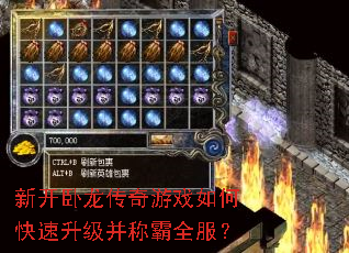 新开卧龙传奇游戏如何快速升级并称霸全服? 新开卧龙传奇游戏如何快速升级并称霸全服?