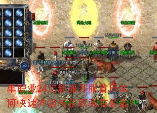 单职业24点新服开服首日如何快速冲级与获取稀有装备? 单职业24点新服开服首日如何快速冲级与获取稀有装备?
