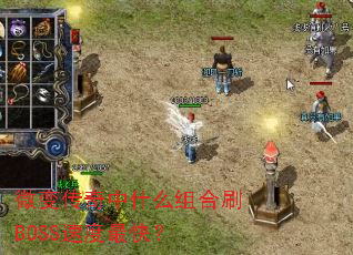 微变传奇中什么组合刷BOSS速度最快? 微变传奇中什么组合刷BOSS速度最快?