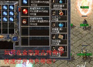 如何在金币复古传奇中快速提升角色等级? 如何在金币复古传奇中快速提升角色等级?