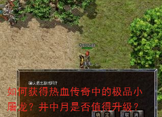 如何获得热血传奇中的极品小屠龙?井中月是否值得升级? 如何获得热血传奇中的极品小屠龙?井中月是否值得升级?